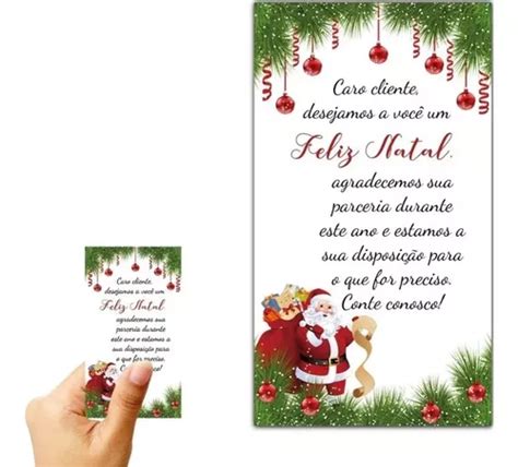 Cartao De Agradecimento Natal - Cartão De Natal Agradecimento 300 Unidades | Parcelamento sem juros