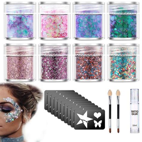 Glitter Tattoo Set Temporary Glitter Tattoos Kit Glitter Tattoos