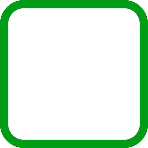 Green Square With Rounded Corners