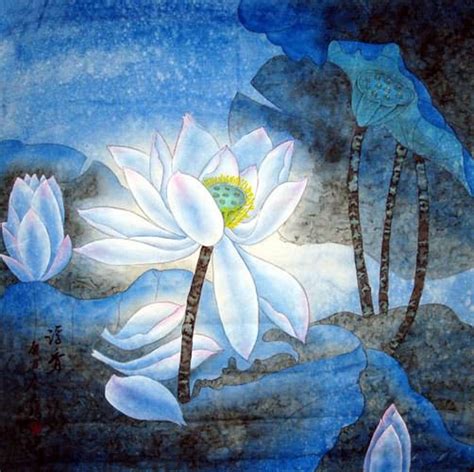 Chinese Lotus Painting 2607007, 66cm x 66cm(26〃 x 26〃)