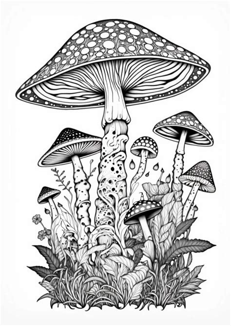 25 Aesthetic Mushroom Coloring Pages TerresaHavila