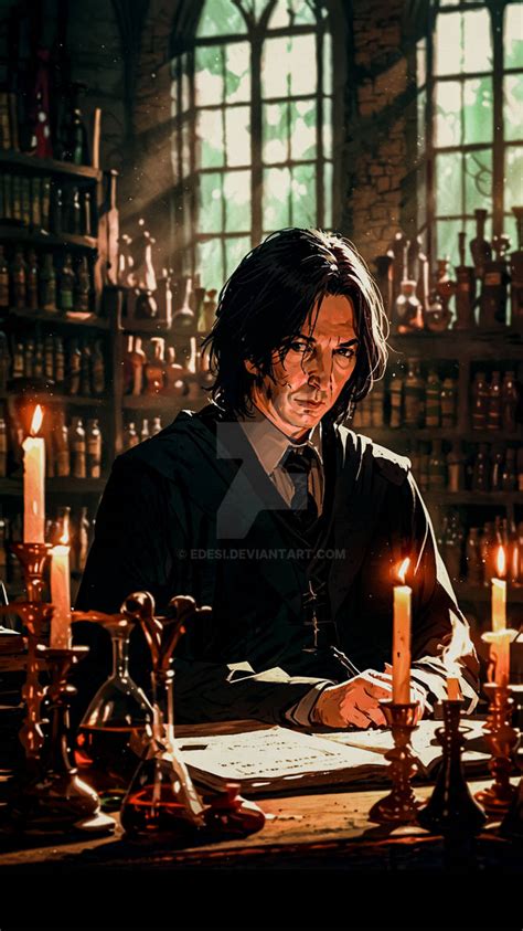 Alan Rickman as Severus Snape by EDESI on DeviantArt