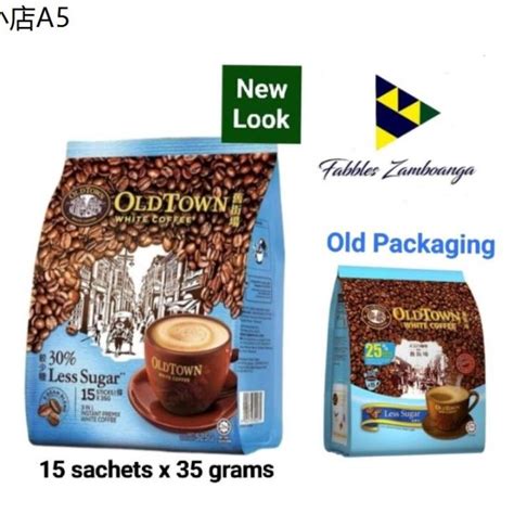 Old Town White Coffee Less Sugar 3in1 Instant Premix White Coffee 525g