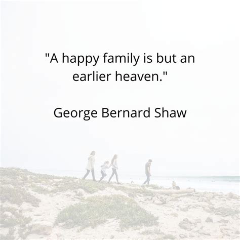 three people walking on the beach with a quote from george bernard shaw about family is but an ...