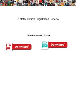 Fillable Online Ct Motor Vehicle Registration Renewal. Ct Motor Vehicle ...