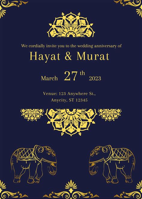 Splendid Wedding Anniversary Invitation Card Shaadi Vibes