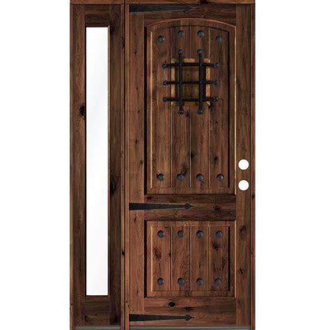 Krosswood Doors In X In Mediterranean Knotty Alder Left Hand