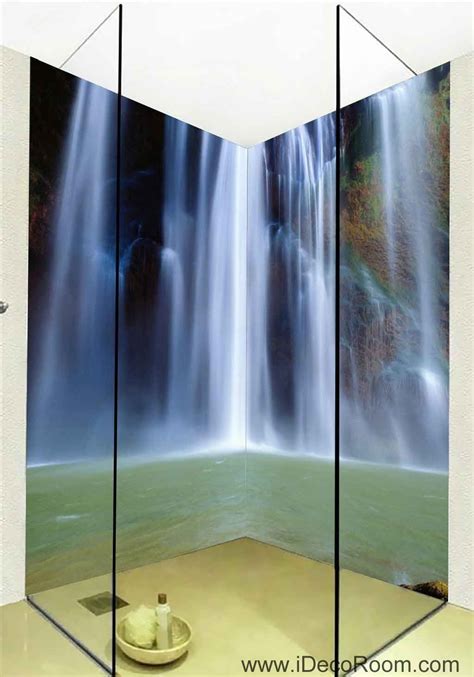 3d Wallpaper Long Waterfall Water Wall Murals Bathroom Decals Wall Art