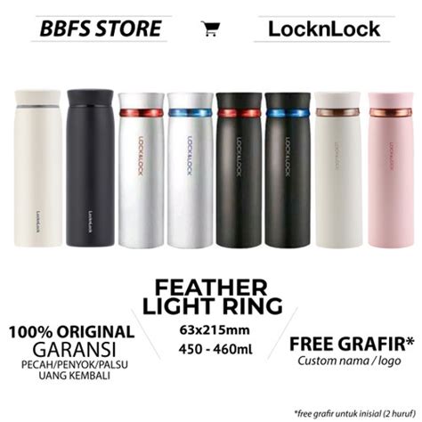 Jual Lock N Lock Hot And Cool Tumbler Feather Light Ring Thermos 450 Ml Hitam Merah NON