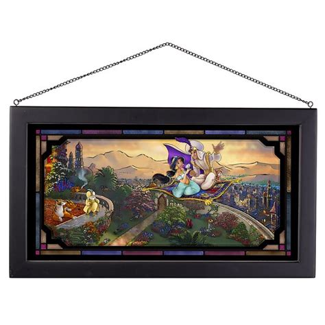 WildWings Disneys Aladdin Framed On Glass By Thomas Kinkade Painting