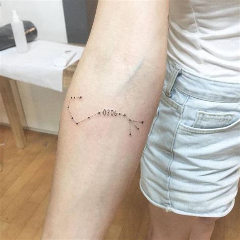 Scorpius constellation tattoo on the right inner | Scorpio constellation tattoos, Tattoos ...