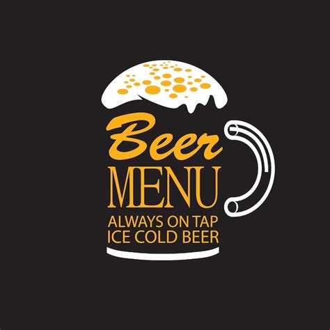 Premium Vector Banner With Glass Of Beer Menu