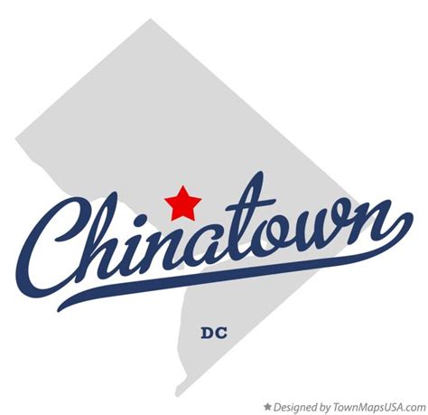 Map of Chinatown, DC, District Of Columbia