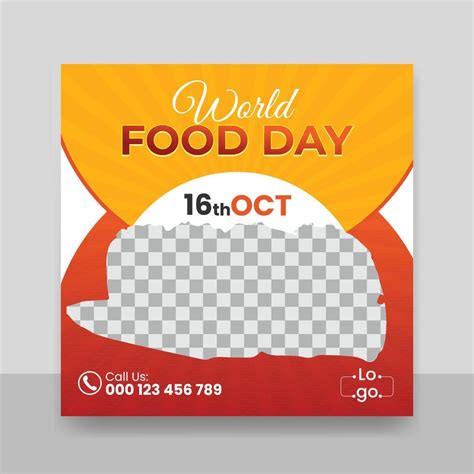 World food day social media poster design template 30725995 Vector Art ...