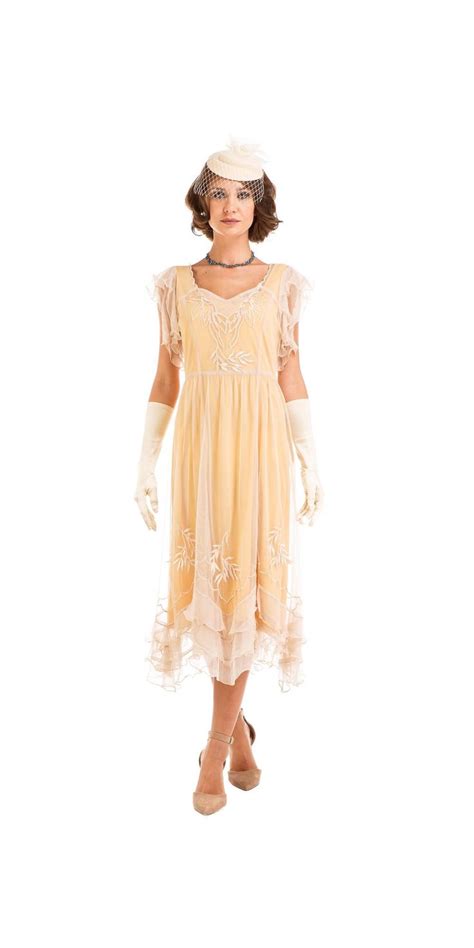 Age Of Love Nataya Al 284 Vintage Style Dress In Lemon Vintage Style Dresses Flapper Style