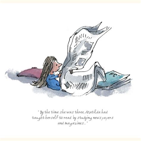 Quentin Blake A Delightful Limited Edition Print Of Matilda From