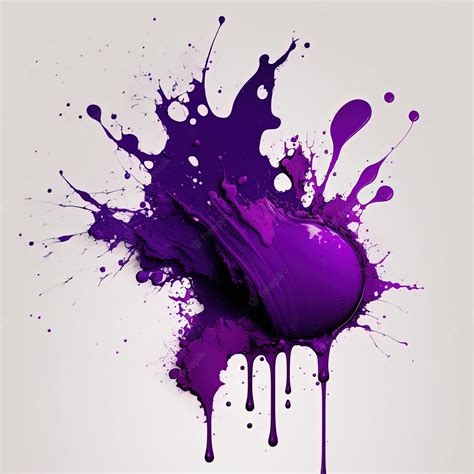 Premium Photo | Purple paint blotch and splash paint