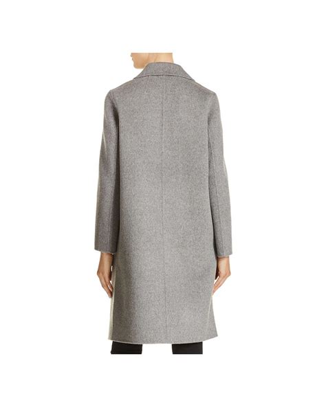 Theory Clairene Wool Cashmere Coat In Gray Lyst