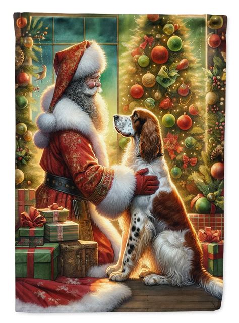 English Setter And Santa Claus House Flag Walmart