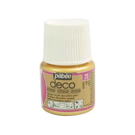 Stock Bureau PÉBÉO Flacon 45 ml Peinture acrylique d extérieur multi