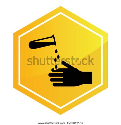 Avoid Touch Naked Hands Vector Corrosive Stock Vector Royalty Free Shutterstock