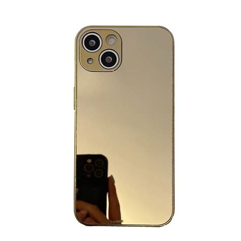 Luxury Glossy Plating Gold Silver Mirror Plain Phone Case For Iphone 13