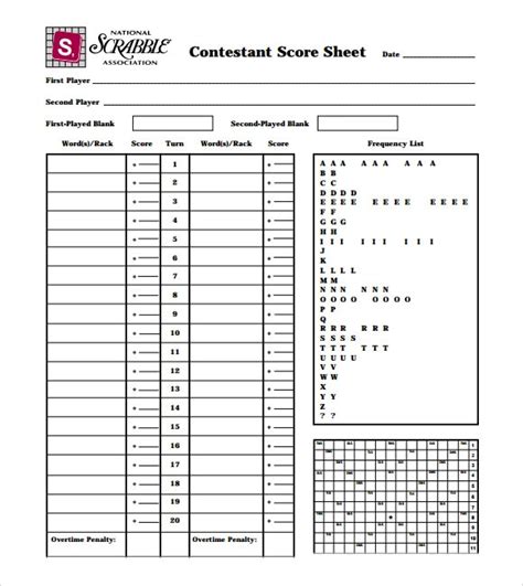 Free Printable Scrabble Score Sheet Saversclever