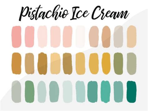 Pistachio Ice Cream Procreate Swatches Graphic By Foralfy · Creative