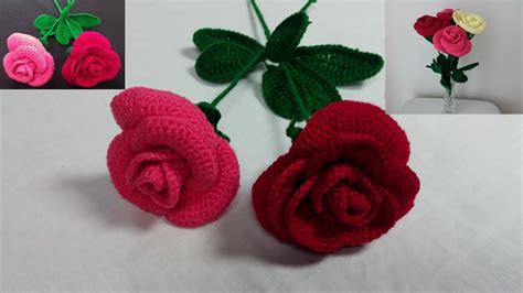 Como Tejer Rosas A Crochet Parte Youtube