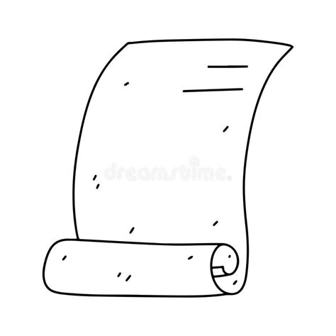 Sheet Of Papyrus In Hand Drawn Doodle Style Vector Illustration