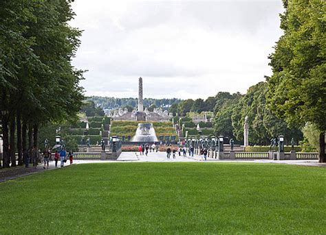 The Famous Rock Sculpture Park In Oslo Tourist Naked Urban Photo