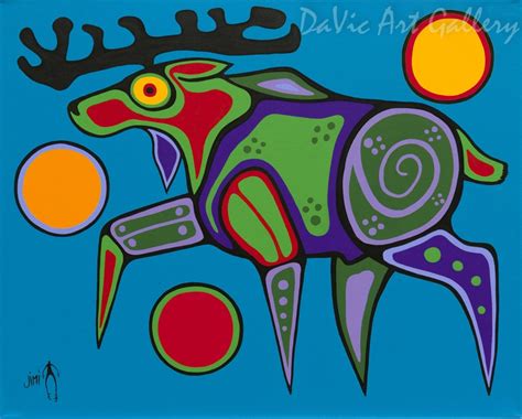 Moose By Jim Oskineegish Anishinaabe Native Canadian Arts