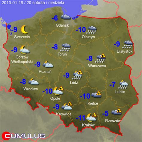 Prognoza Pogody Na Najbli Szy Tydzie Mapy Rmf