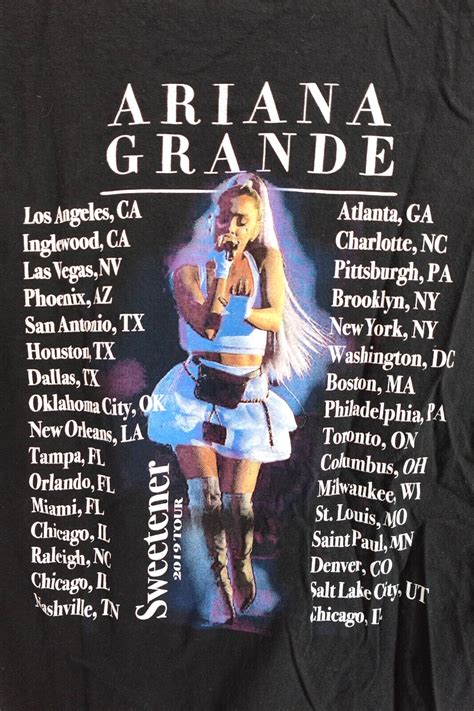 Ariana Grande Sweetener World Tour Black T Shirt Gem