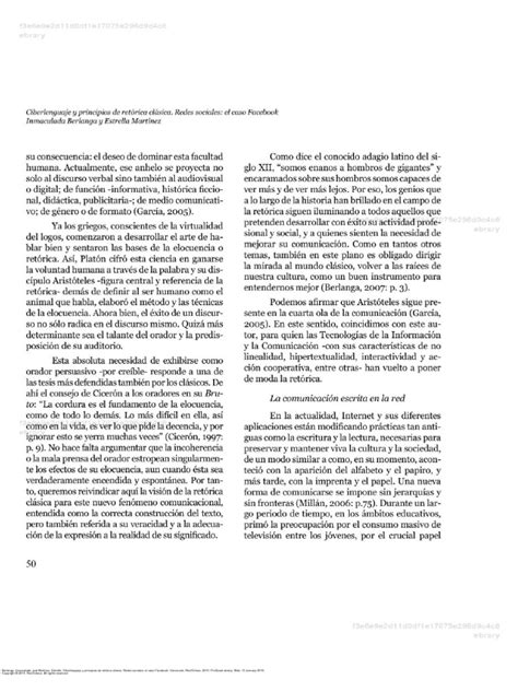 Pdf Ciberlenguaje Y Principios De Ret Rica Cl Sica Dokumen Tips