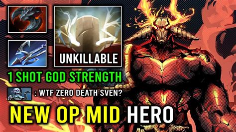 NEW OP MID HERO 100 Unkillable 1 Shot God Strength Sven Hit Like A