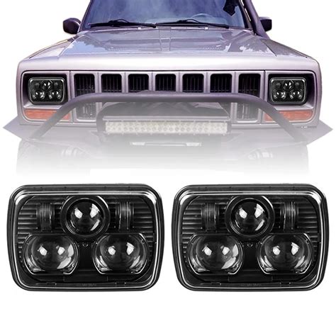 A Pair 5x7 Auto Square Led Headlamp Lled Truck 35W 65W High Low Beam