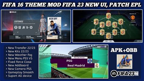 Fifa 16 Mobile New Mod Fifa 23 Update Ui Kits Transfer Data V5