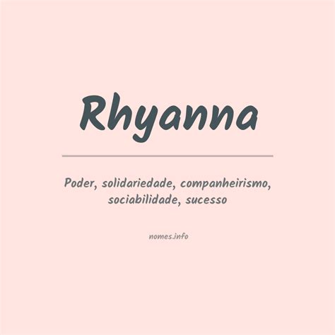 Significado Do Nome Ryana - Significado do nome Rhyanna