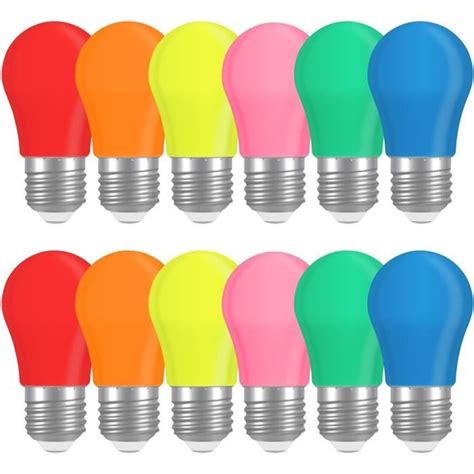 Lot De Ampoule Couleur Led E W Quivalent Incandescence W W