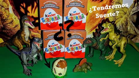 Abriendo Huevos Kinder Sorpresa De Dinosaurios Parte 3 Suerte A