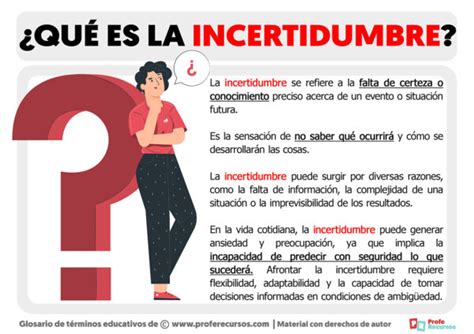 Qué es la Incertidumbre Definición de Incertidumbre