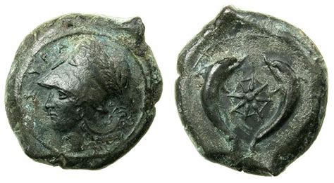 Sicily Syracuse Dionysios I Bc Ae Drachma Athena Reverse Star