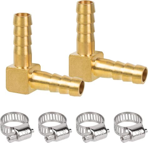 Amazon JUWO 5 16 Hose Barb Elbow 90 Degree Brass Barb Fitting