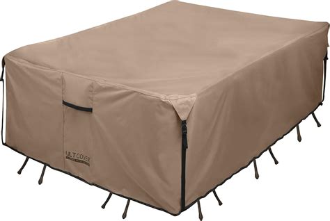 Ultcover Rectangular Patio Heavy Duty Table Cover D Tough Canvas