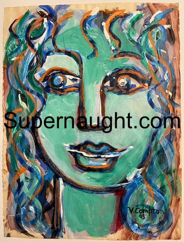 Veronica Compton Self Portrait Painting Signed | Supernaught