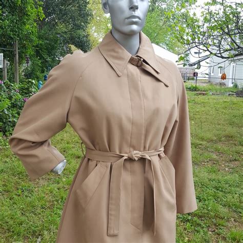 Womens Coat 70s Trench Coat Vintage Trench Spy Coat  Gem