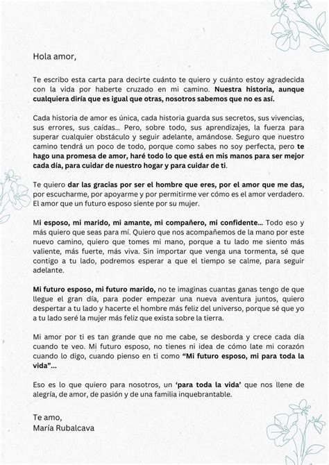 Una Emotiva Carta Para Mi Futuro Esposo En El D A De Nuestra Boda