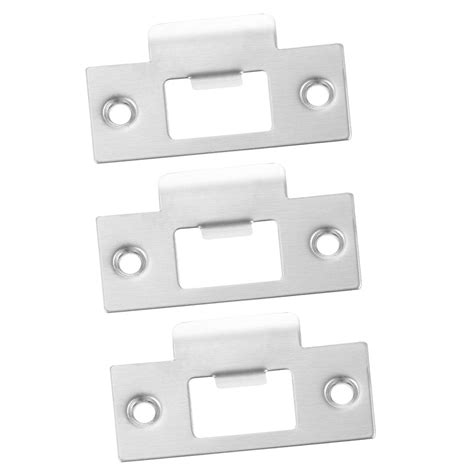 Wynbing 3pcs Door Safety Strike Plates Stainless Steel Door