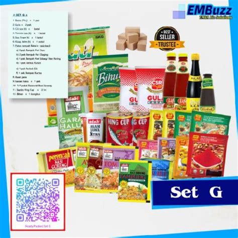 Big Box G Quantity Item Pack Of Food Basket Set Bakul Makanan